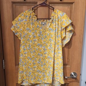 Floral Yellow Top